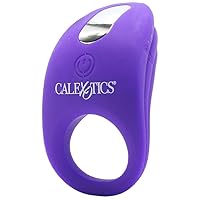 CalExotics Rechargeable Passion Enhancer – 7 Function Vibrating Waterproof Pleasure Ring – Silicone Clitoral Massager Sex Toy for Couples - Purple