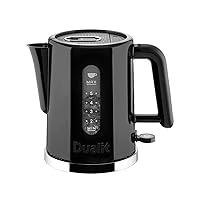 Dualit Studio Kettle | 1.5L 2.4KW Jug Kettle in Black with Polished Trim | Dual Measuring Windows | Fast Boiling BPA Free Kettle | Patented Sure Pour Technology