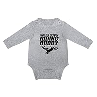 Baby Uncle's Future Dirt Bike Riding Buddy Long Sleeves Romper Jumpsuits for Boy and Girl