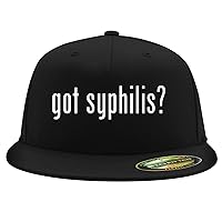 got Syphilis? - Flexfit 6210 Structured Flat Bill Fitted Hat | Trendy Baseball Cap for Men and Women | Snapback Closure