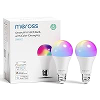 Alexa Smart Lighting Bulbs- Compatible with Alexa, Google Home and SmartThing WiFi LED Smart Bulbs Dimmable RGB Multicolor Remote Control 60W Equivalent E27 2700K-6500K(2 Pack)