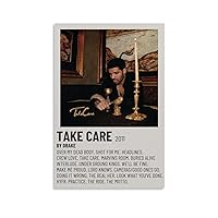 MekUk Drake Poster Take Care Album Cover Poster For Room Aesthetic Poster Decorative Painting Canvas Wall Art Living Room Posters Bedroom Painting 20x30inch(50x75cm) Unframe-style