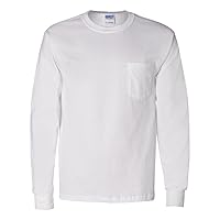 Gildan Mens 6.1 oz. Ultra Cotton Long-Sleeve Pocket T-Shirt G241