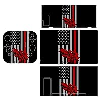 Ironworker American Flag Switch Sticker Skin Cute Pattern Full Wrap Skin Protection for Switch