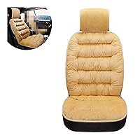 Cushioned Car Seat Cover, Warm Short Plush Seat Cushion for Front Rear Pad, Soft Fuzzy Seat Protector for Winter, Auto Interior Women Men Accessories for Vehicles, SUV, Truck