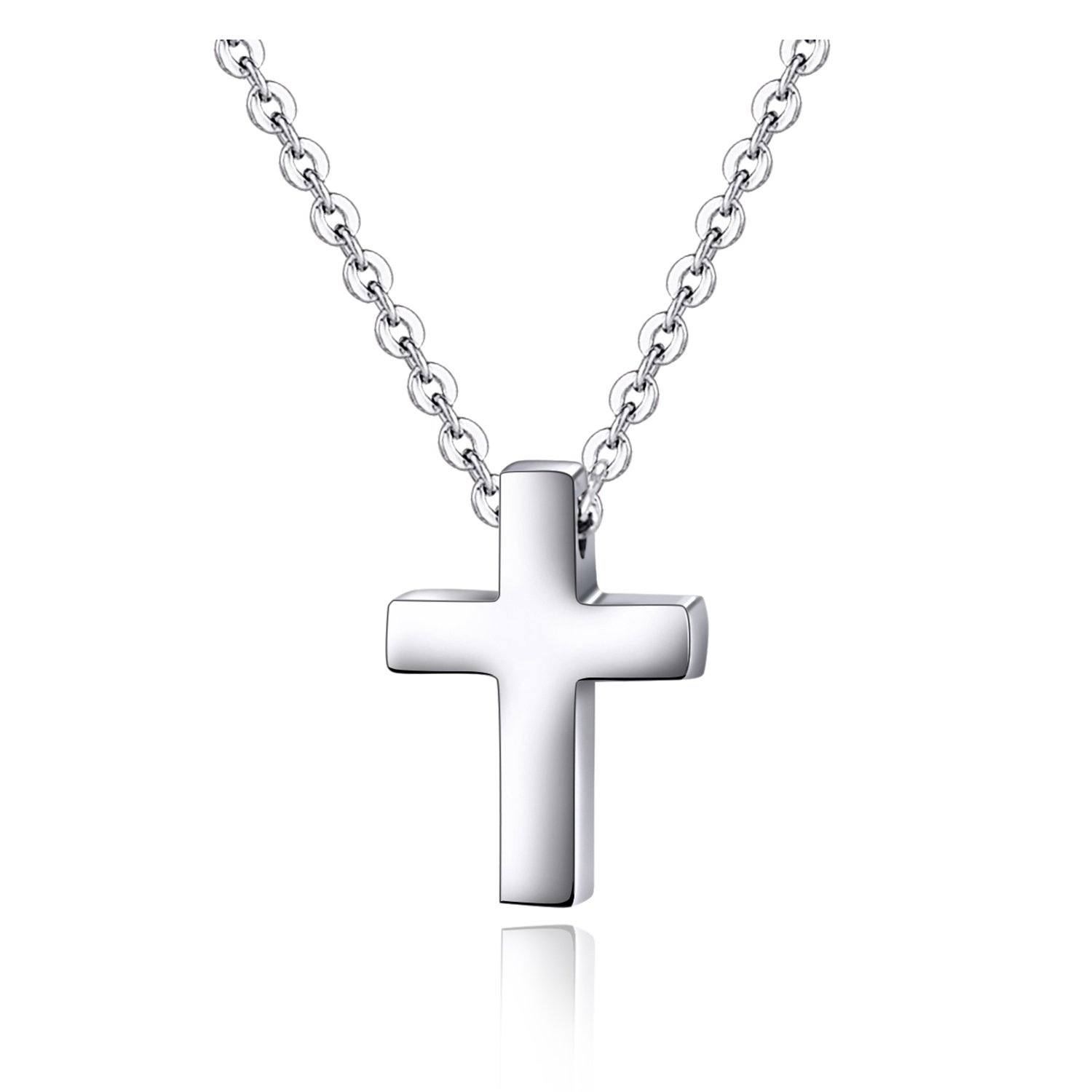 Xianli Wang Tiny Simple Cross Pendant for Children Kids Boys Girls Women Stainless Steel Small Necklace