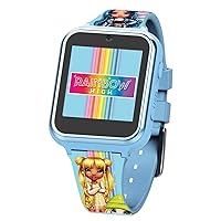 Accutime Kids Rainbow High Educational Learning Touchscreen Baby Blue Smart Watch Toy with Graphic Strap for Girls, Boys, Toddlers - Selfie Cam, Games, Alarm, Calculator, Pedometer (Model: RNB4018AZ)