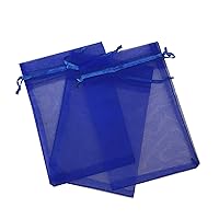 500 Pcs Brown 3x4 Sheer Drawstring Organza Bags Jewelry Pouches Wedding Party Favor Gift Bags Gift Bags Candy Bags []/676 (Color : Blue, Size : 3x4 Inch (Pack of 50))