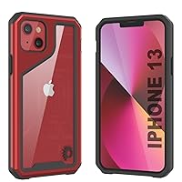 Punkcase for iPhone 13 [Armor Stealth 2.0 Series] Protective Hybrid Military Grade Cover W/Aluminum Frame [Clear Back] Ultimate Drop Protection for iPhone 13 (6.1