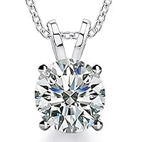 0.20 Ct Ladies Round Cut Diamond Soitaire Pendant/Necklace