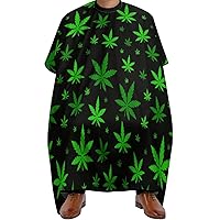Weed Pattern Hair Cutting Cape for Adult Professional Barber Cape Waterproof Haircut Apron Hairdressing Accessories