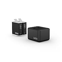 GoPro Dual Battery Charger + 2 Enduro Batteries (HERO11 Black/HERO10 Black/HERO9 Black) - Official GoPro Accessory