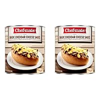 Chef-mate Basic Cheddar Cheese Sauce, Canned Food for Mac and Cheese, 6 lb 10 oz (#10 Can Bulk) (Pack of 2)