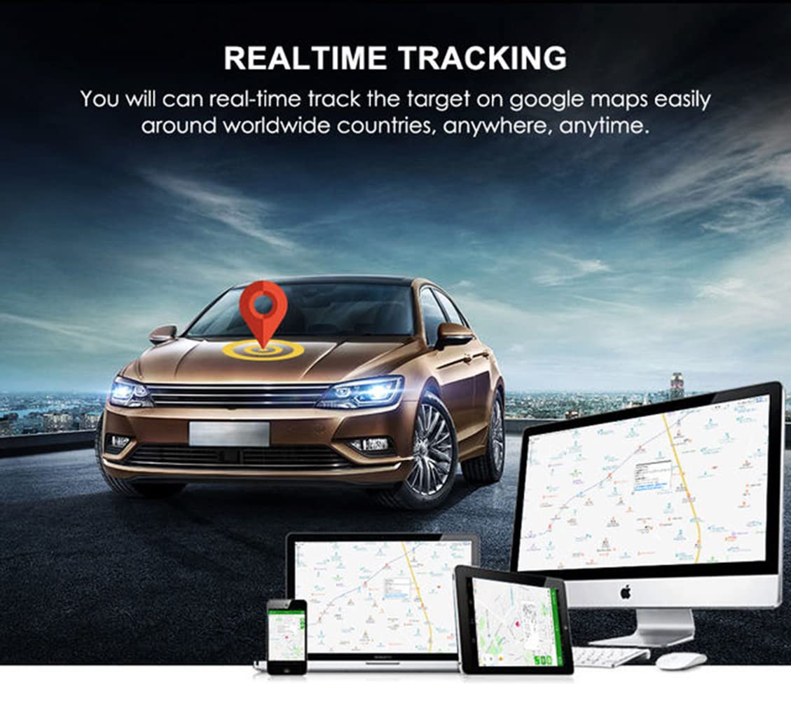 TKSTAR 4G GPS Tracker for Vehicles 7800mAh Hidden Magnetic Car GPS Tracker Real-Time Anti-Theft Vehicle Tracking Device for Car, Motorcycle, Truck and Boat- 4G TK915