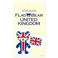 Moon Graphics FBL02 Flag Bear Sticker United Kingdom L