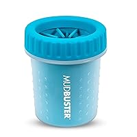 Dexas MudBuster Portable Dog Paw Cleaner, Blue Small Paw Cleaner for Dogs, Premium Quality Pet Supplies and Dog Accessories