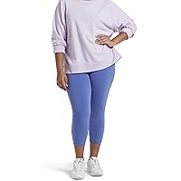 No nonsense Women's Plus Size Cotton Blackout Capri Legging