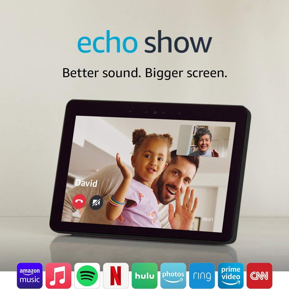 Echo Show (2nd Gen) | Premium 10.1” HD smart display with Alexa – stay connected with video calling - Charcoal