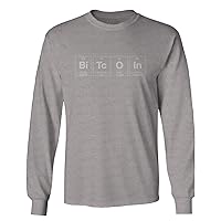 Bitcoin Crypto Periodic Table Cryptocurrency Funny BTC Graphic Hilarious Long Sleeve Men's