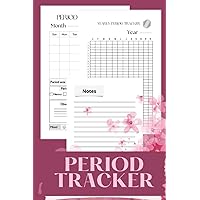 Period Tracker Logbook: Calendar of 48 months (4 Years) to record PMS, menstrual cycle, symptoms & mood levels with annual graph tracker