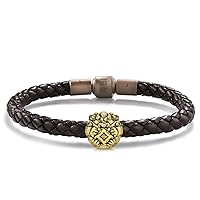 CHOW SANG SANG 999 24K Solid Gold Noir Charm Celtic Knot Pixiu Charm Blessing Bracelet for Men and Women 93838C