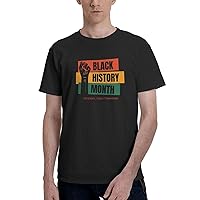 Black History Month African American T-Shirts Man Casual Shirts Crewneck Short Sleeve Top