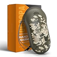OCOOPA IP45 Waterproof Hand Warmers Rechargeable, 10000mAh Handwarmer with PD & QC 3.0 Hands Heater 15 Hrs Lasting time 3 Heating Level for Hunting Camping Hiking Camouflage Winter Outdoor Gift
