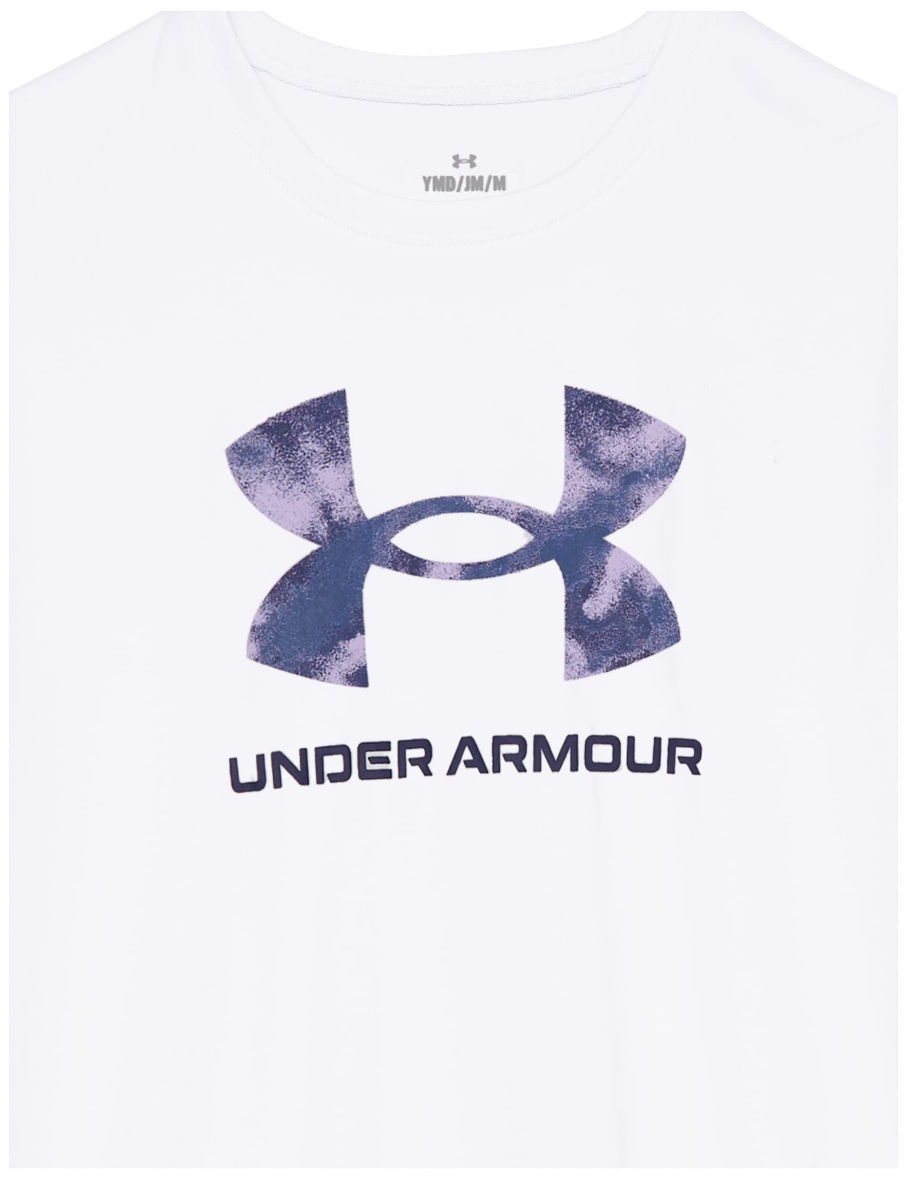 Under Armour Girls' Tech Print Big Logo Short Sleeve Crew