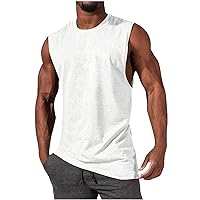 Men's Tank Shirts Summer Plus Size Casual Muscle Sports Training Bodybuilding Sport Shirt Solid Trendy Tees