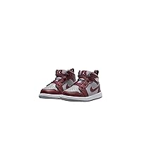 Jordan Toddler Air 1 Mid Retro Basketball Shoes Cherrywood Red Cement Grey White Sneakers