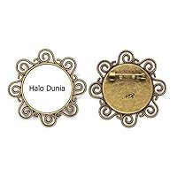 hello world indsia art deco fashion flower brooch pins jewelry for girls, ys/m
