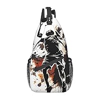 Basketball game player dunk Print Unisex Chest Bags Crossbody Sling Backpack Lightweight Daypack for Travel Hiking