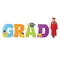Fun Express - Elementary Grad Stand up for Graduation - Party Decor - Large Decor - Floor Stand Ups - Graduation - 4 Pieces