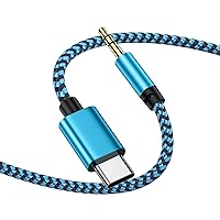 USB C to 3.5mm Google 8A Audio Aux Jack Cable for Pixel 8 7 Pro 7A 6A, 3FT Type C to 3.5mm Male Headphone Adapter Stereo Car Cord Dongle Cable Compatible Samsung S24 S23 Ultra S22 S21 FE C55 A55 A34