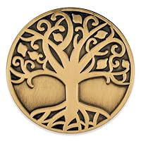 PinMart Tree of Life Lapel Pin Jewelry Antique Gold or Silver