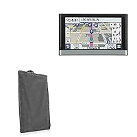 BoxWave Case Compatible with Garmin Nuvi 2598LMTHD - Velvet Pouch, Soft Velour Fabric Bag Sleeve with Drawstring - Cool Grey