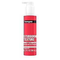 Neutrogena Stubborn Texture Daily Acne Facial Cleanser, Salicylic Acid Face Wash + Glycolic & Polyhydroxy Acids, Fragrance-Free, 6.3 fl. oz