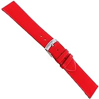 20mm Morellato Genuine Calfskin Leather Unstitched Flat Red Watch Band 116