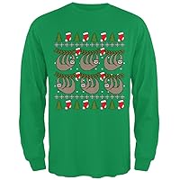 Old Glory Hanging Sloth Ugly Christmas Sweater Mens Long Sleeve T Shirt