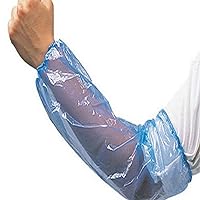Liberty Glove & Safety 2818B Polyethylene Disposable Sleeve Cover with Elastic Ends, 18