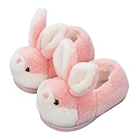 Winter warm fashion fluffy furry animal rabbit slippers shoes, cartoon cute fuzzy animal slippers