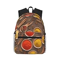 Seasoning Printed Pattern Backpack Fashion Printing Backpack Light Backpack Casual Backpack With Laptop Compartmen