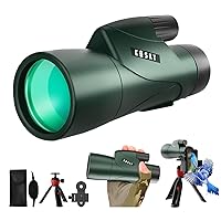 Gosky 12x55 HD Monocular Telescope with BAK4 Prism & FMC Lens, Lightweight with Smartphone Adapter - For Bird Watching, Hunting, Hiking, Traveling