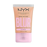 NYX PROFESSIONAL MAKEUP Bare With Me Blur Skin Tint Foundation Make Up with Matcha, Glycerin & Niacinamide - Vanilla