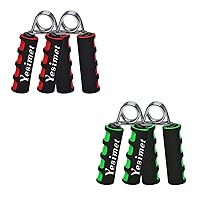 2 Sets Hand Grip Strengthener, Finger Gripper, Hand Grippers - Soft Foam Hand Exerciser for Quickly Increasing Wrist Forearm and Finger Strength（Red+Green）