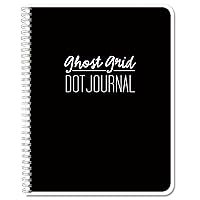 BookFactory Ghost Grid Dot Journal/Large Bullet Notebook 120 Pages 8.5