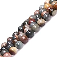 Polychrome Jasper Beads for Jewelry Making Natural Gemstone Semi Precious 8mm Mixed Color Round 15