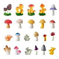 22 Pcs Miniature Resin Mushroom,Fairy Garden Mushrooms for Outdoor Home Décor,Cake Decoration,DIY Crafts,Landscape Plant Pots Accessories …