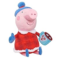 Just Play Peppa Pig 15-inch Large Holiday Plush Stuffed Animal with Red Dress and Purple Hearts, Kids Toys for Ages 2 Up