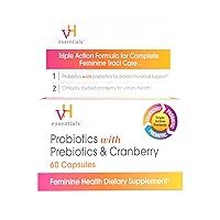 Dorzu RepHresh Vaginal Gel Eliminating Feminine Odor (4ct) & vH essentials Probiotics for Vaginal Urinary Tract Health (60 Capsules)